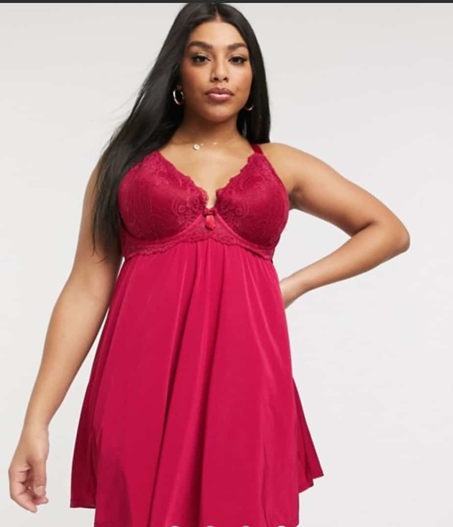 City Chic Suzannah Babydoll In Red