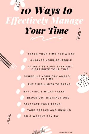 How To Manage Time - 10 Powerful Time Management Skills - Oge Enyi