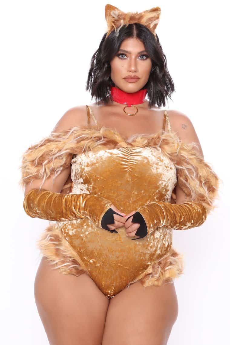 Sexy Fashionnova Halloween Costumes For Plus Size Women to Love. A Scaredy Lion Costume - Tan