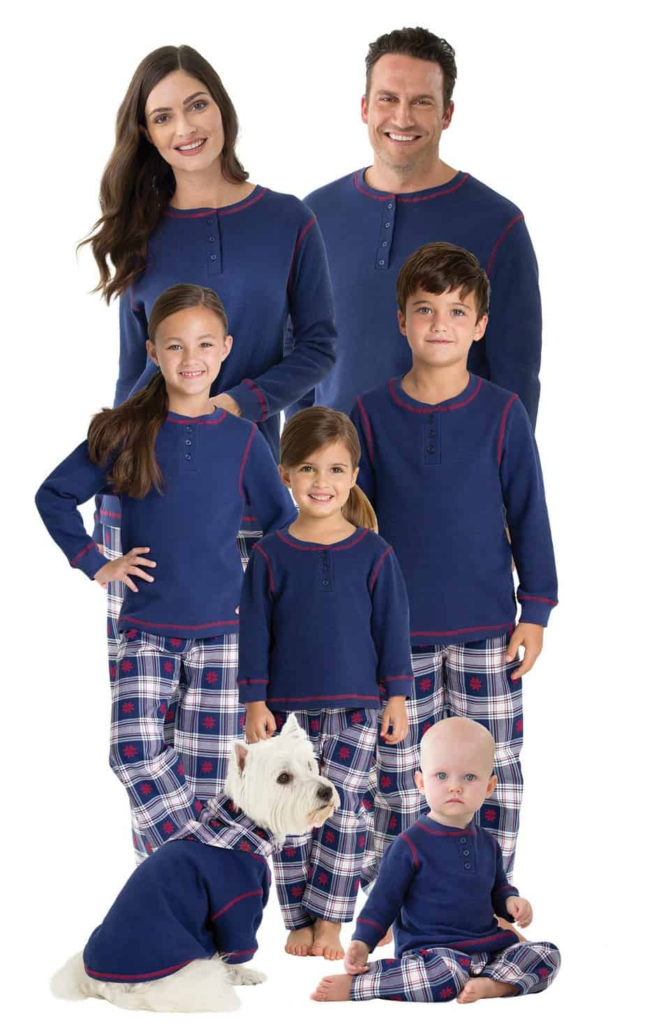 Snowfall Plaid Matching Family Pajamas