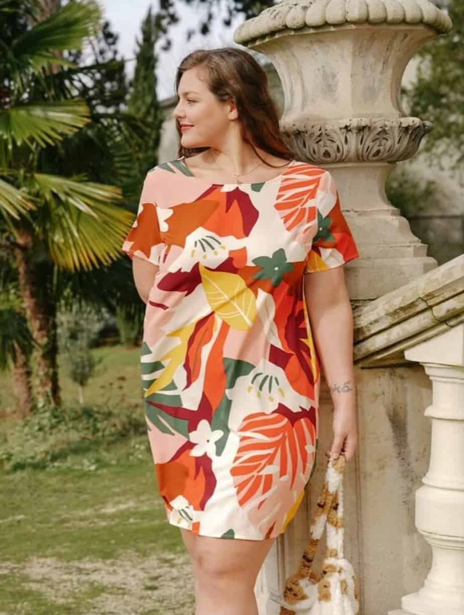 SHEIN Plus Tropical Print Tunic Dress - 22 Cute Spring Dresses