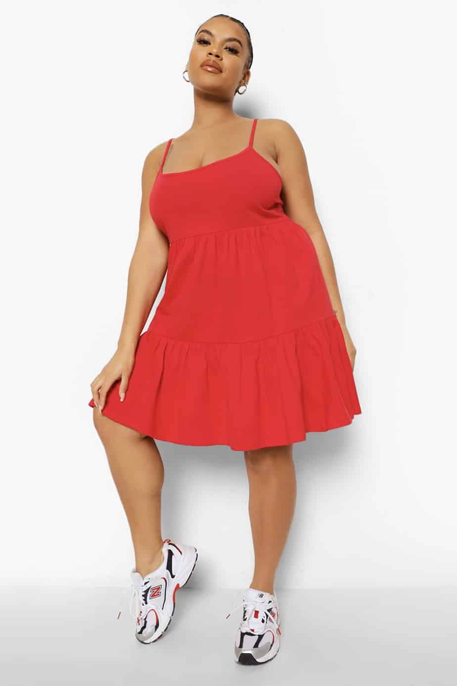 Boohoo Plus Tiered Strappy Dress: 19 summer dresses