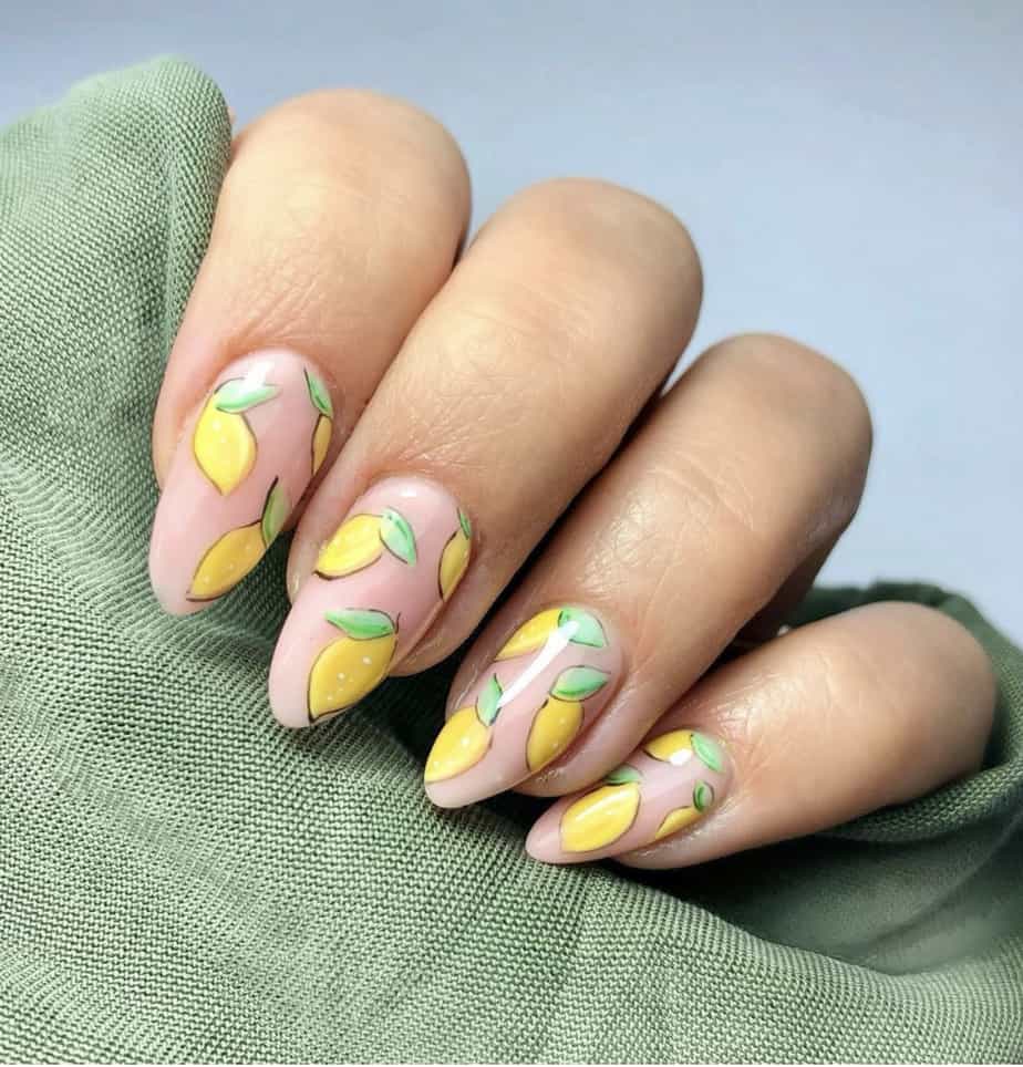 Lemon Summer Nails Design