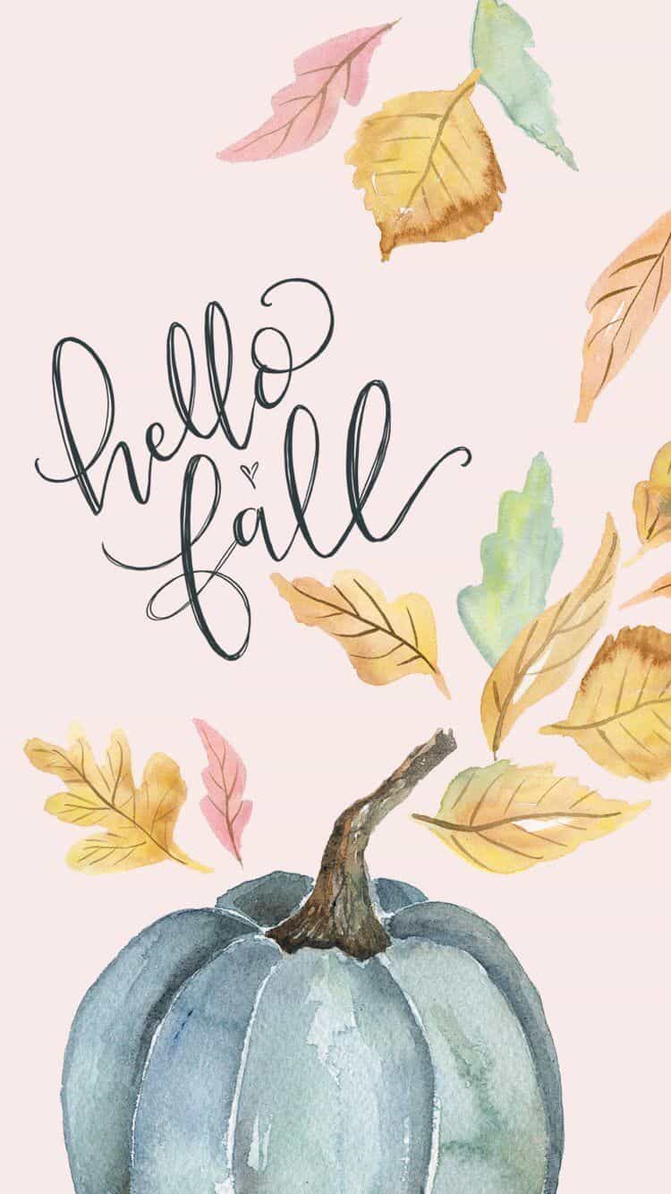 Hello Fall Wallpaper. You can always make your iPhone look aesthetic with cute wallpapers, these 45 beautiful and aesthetic autumn fall wallpapers for your iPhone will make you feel that autumnal fall vibes.