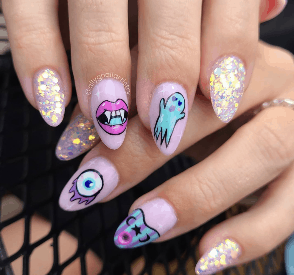 30+ Halloween Nails Designs That Are Cute And Spooky To Copy From