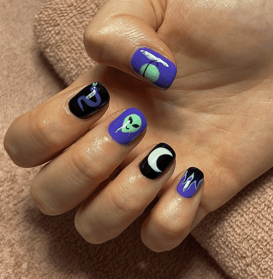 30+ Halloween Nails Designs That Are Cute And Spooky To Copy From