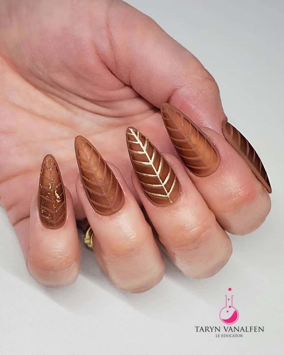 30 Best Thanksgiving Nails Art Design To Copy From