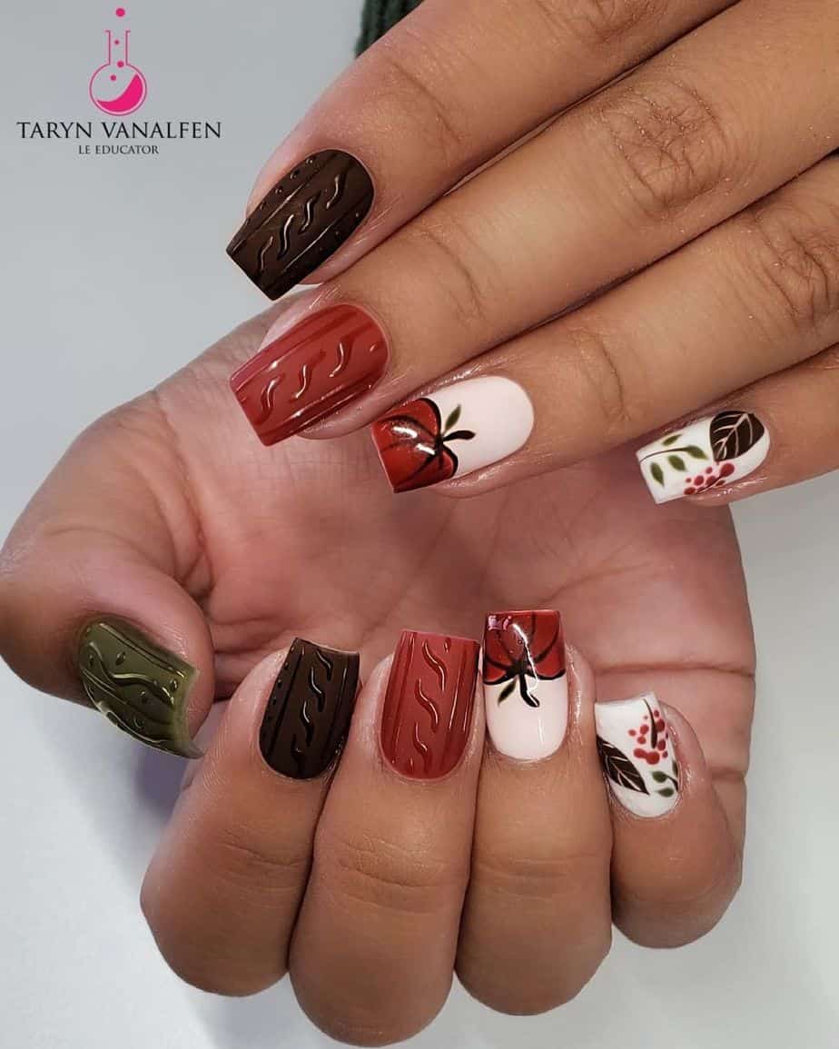 30 Best Thanksgiving Nails Art Design To Copy From