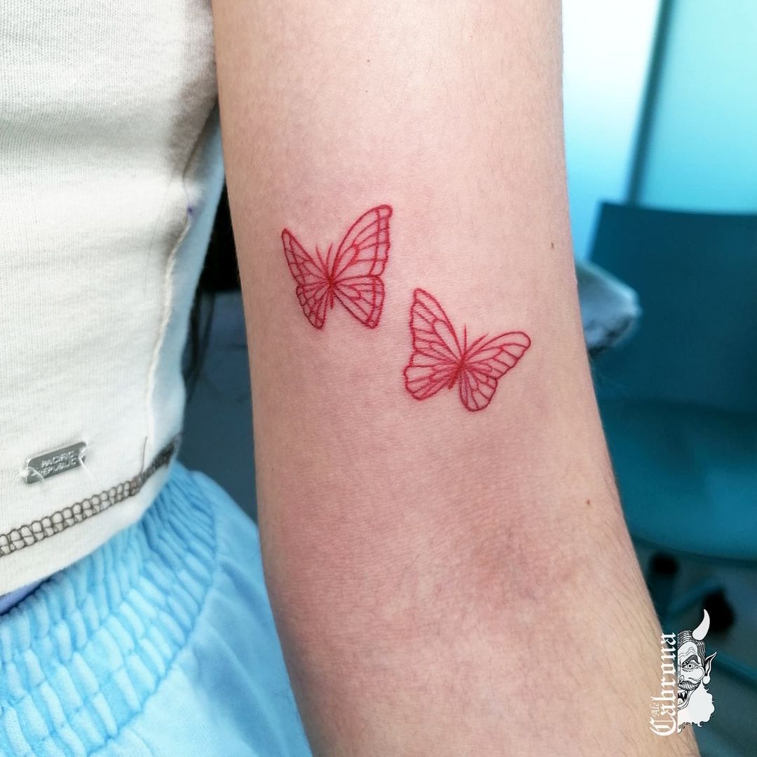 30+ Best Butterfly Tattoos Design You’ll Love To Get Next. Red Butterfly Tattoos Design